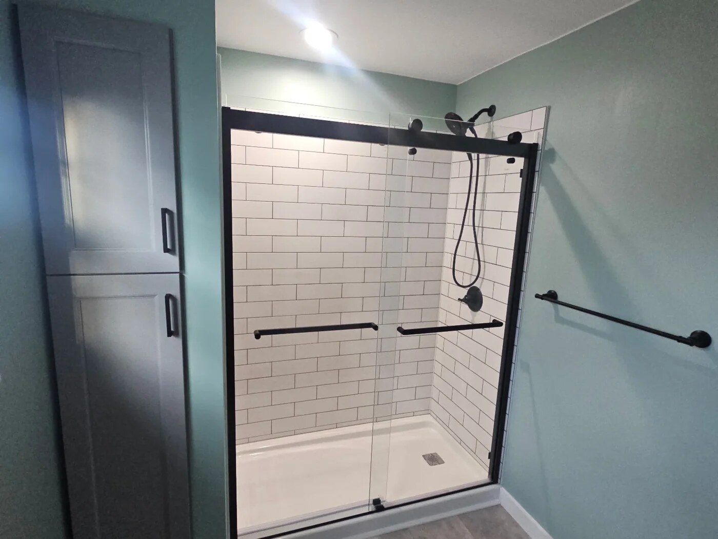 Accessible walk-in shower renovation